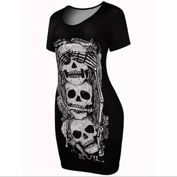 Black Skull Dress - Picture 2 of 3
